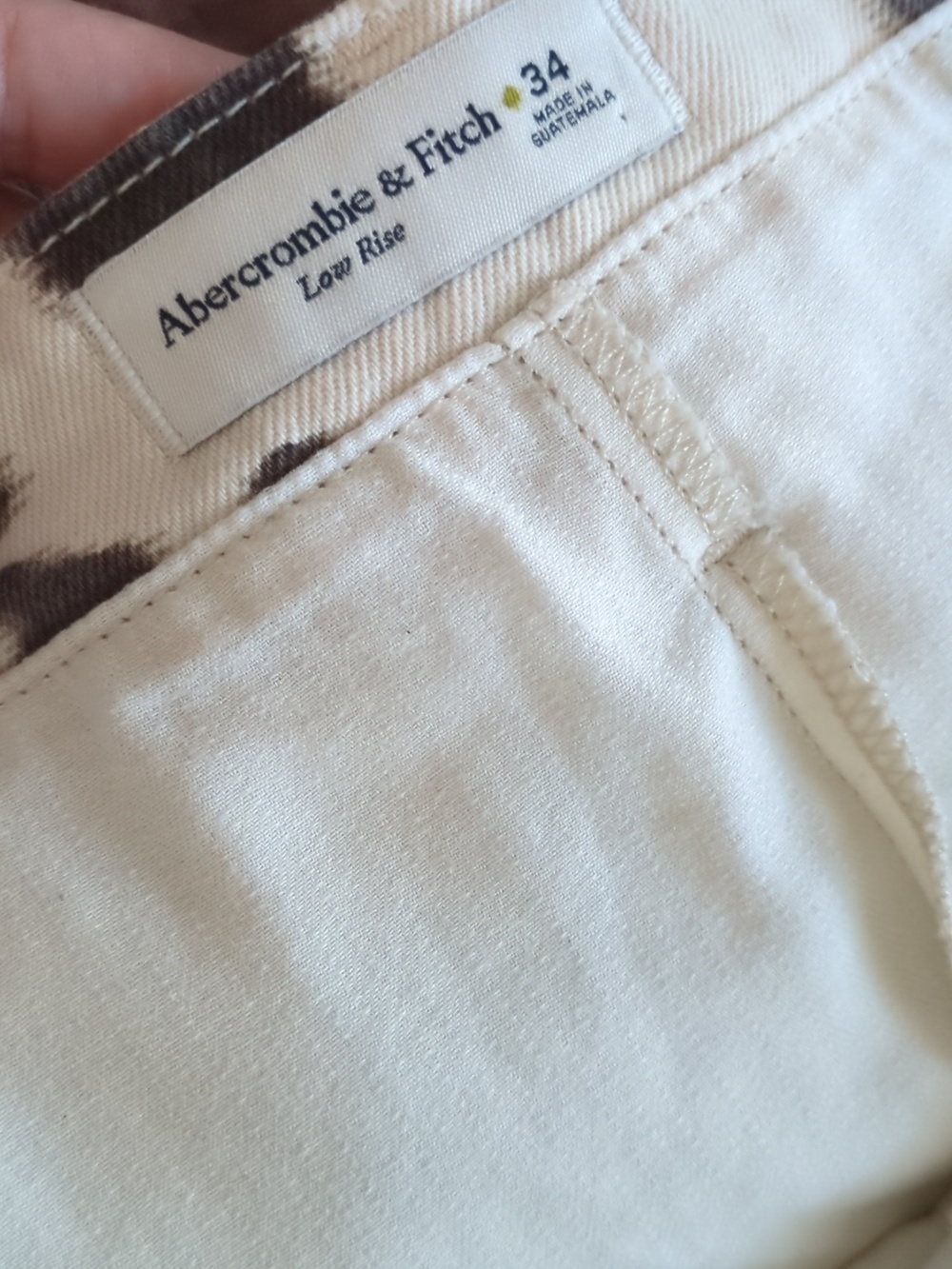 Abercrombie & Fitch Cow Or Camo Print Belted Mini Skort  Cream & Brown Sz 14 - Picture 8 of 11